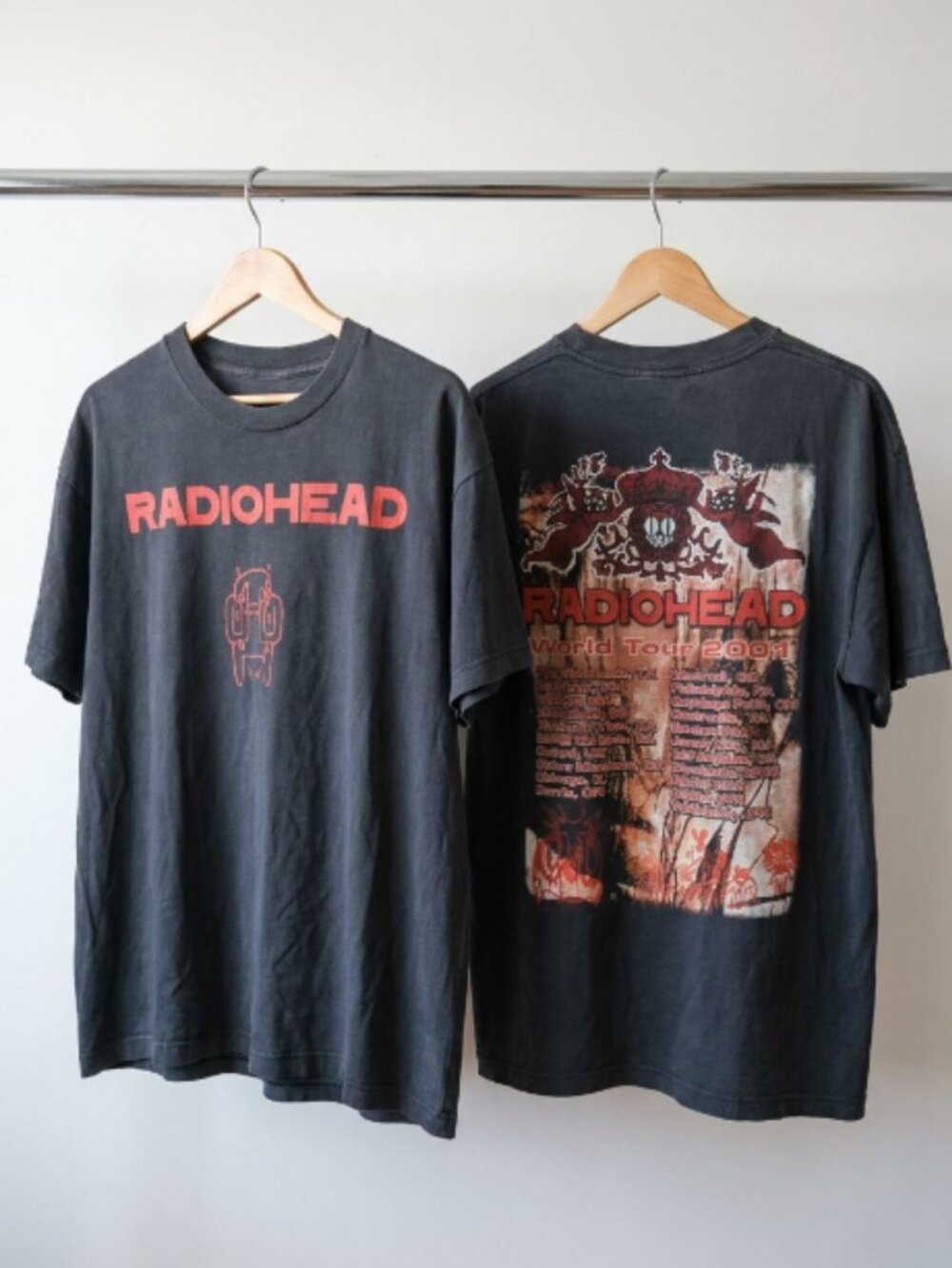 RADIOHEAD Amnesiac World Tour 2001 Black T-shirt Reprint